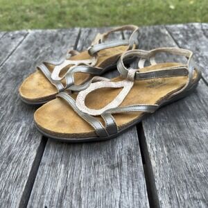Naot Dorith Leather Scrappy Sandals Size 38 US‎ 7.5-8 EUC